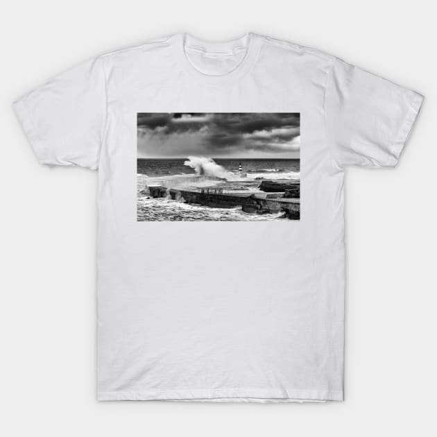 Seaham Winter Storm T-Shirt by Reg-K-Atkinson